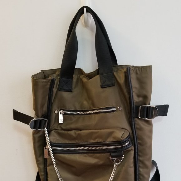Zara Olive Green Convertible Backpack - Picture 4 of 4